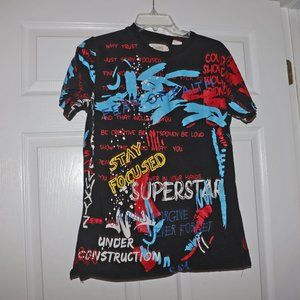 Graphic AOP T-Shirt Mens FWRD Denim Paint Me Down All Over Print Medium